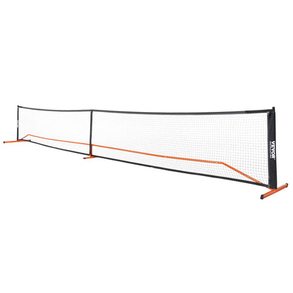 VEVOR Pickleball Net Set, 22FT Regulation Size Portable Pickleball System with Carrying Bag & Balls & Paddles, Weather Resistant Steady Metal Frame & Strong PE Net, for Outdoor Backyard Driveway