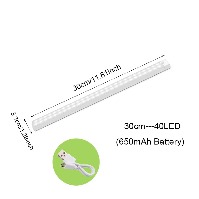 Night Light Led Light under Cabinet Light Motion Sensor Closet Light Cabinet USB Rechargeable Kitchen Lighting Lamp