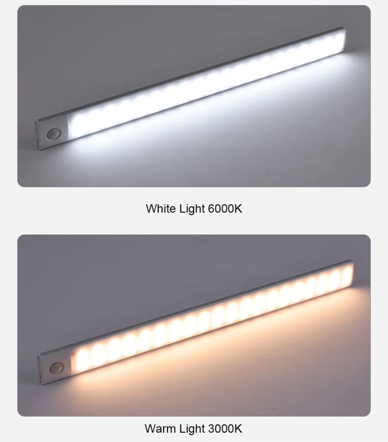 Night Light Led Light under Cabinet Light Motion Sensor Closet Light Cabinet USB Rechargeable Kitchen Lighting Lamp